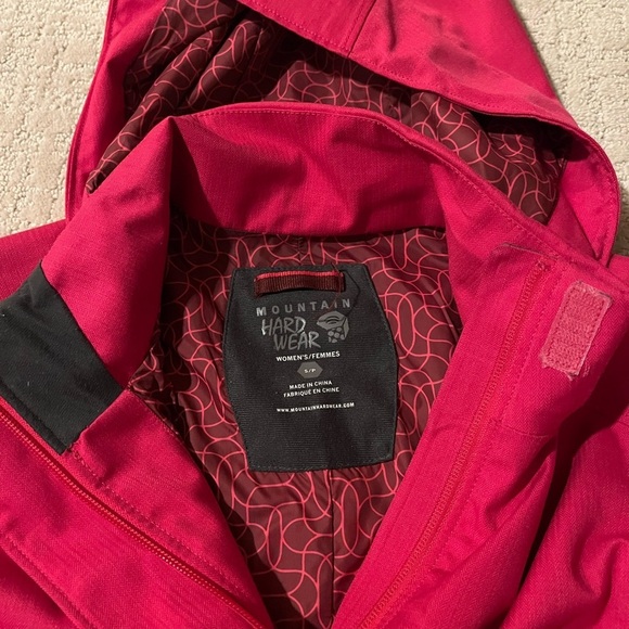 Mountain Hardwear pink Hooded Trench rain Coat with Belt women’s size S - Picture 2 of 4